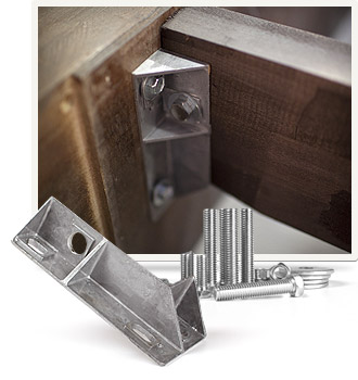 Solid metal bolts with double central beam construction
